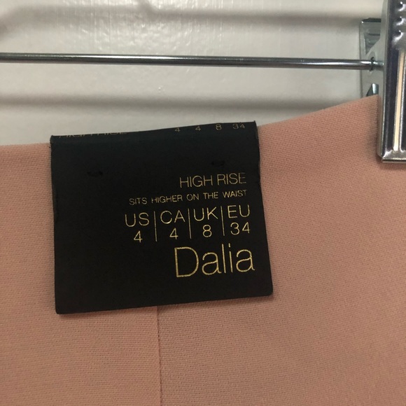 Dalia A-symmetrical blush pink pleated skirt fully lined size 4. Side zip - Picture 3 of 5